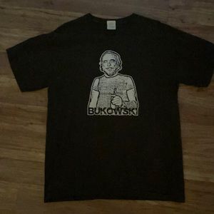 Used brown t-shirt with print